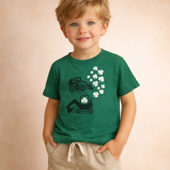 St. Patrick Other - Port & Company Green Construction Shamrock Tee 3T Toddler Boy